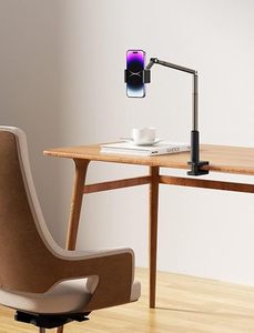 Phone Holder for Desk and Bed Overhead Phone Mount Gooseneck Phone Stand Flexible 360 Lazy Long Arm <b>Clamp</b> Clip for <b>Table</b> - Product Image 4