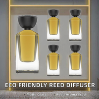 Diffuseur de parfum cylindrique écologique en verre pour la maison, décoration de luxe, désodorisant, coffret cadeau avec bouchon à vis mat