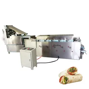 Linha automática para pão e tortilla árabe/máquina formadora e assadeira tortilla