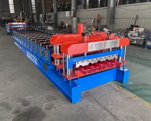 Glazed Tile Roll Forming Machine Metal Roofing Tile Making Machine For Building Material Machinery
