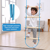Escalera de Escalada ROPECUBE, Escalera Colgante para Entrenamiento Sensorial, Ejercicio Vestibular, Juguete para Pista de Obstáculos en Interiores y Exteriores