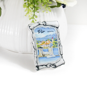 Souvenirs de voyage de Croatie, aimants de réfrigérateur en résine 3D, vente en gros, paysages de Trogir, Hvar, Vir, Pula, aimants de réfrigérateur, cadeaux touristiques - Product Image 1