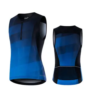 OEM new design Triathlon Wetsuit Men Cycling Jersey Race Suit Speedsuit Trisuit Sleeveless Triathlon Suit