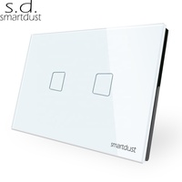 Smartdust אוסטרליה Newzeland חשמל שקע 2 דרך 2 כנופיית Powerpoint קיר מגע זכוכית מתג