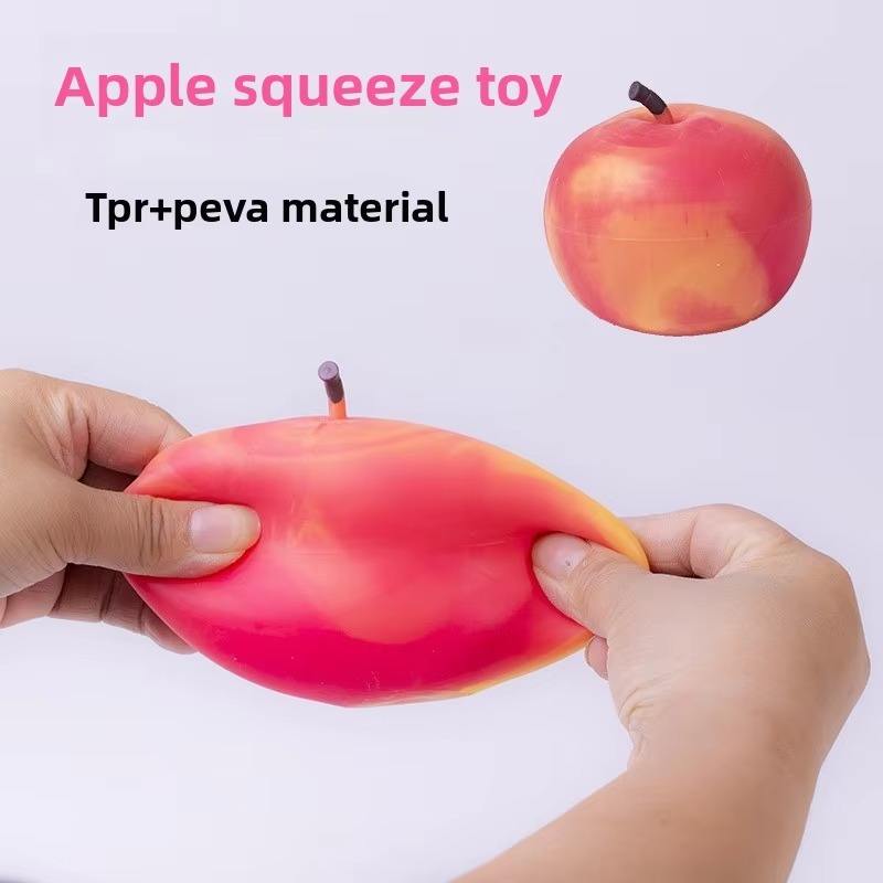 Cross-border new plastic apple-shaped slow rebound decompression ball ...