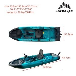 Kayak <span class=keywords><strong>da</strong></span> Pesca Modulare con Pinna dello Scafo Rimovibile o Pedale, Scatola per Esche per un Facile Trasporto, Portata 265 kg - Product Image 5