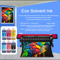 Tinta Eco Solvente de Color Brillante Premium para Impresora Roland Mutoh Mimaki Dx7 I3200, Cabezal de Impresión para Impresión de Publicidad Exterior