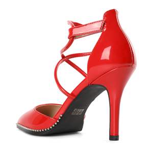 Chaussures habillées pour femmes à talons hauts, escarpins à talons aiguilles, ornées de perles, à brides croisées à la cheville, bout pointu, talon D'Orsay - Product Image 3