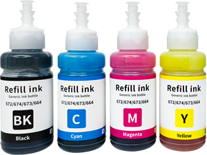 Bouteille d'encre de recharge Cocolor 672 T672 compatible avec les imprimantes Epson L310 L380 L365 L220 L110 L300 L565 L310W L360W L565W EcoTank - Product Image 1