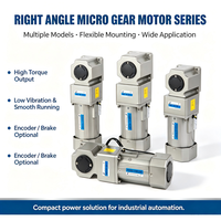 Moteur électrique AC à couple élevé avec boîtes de vitesses à angle droit, réducteur de vitesse, large gamme de rapports de transmission disponibles, 25W~1500W