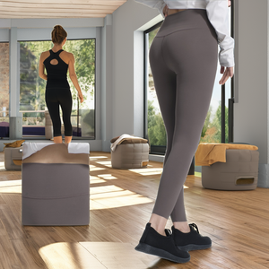 Leggings de Yoga JAC22 P4292 de Cintura Alta, Talla Grande, Pantalones Largos hasta el Tobillo, Cintura Elástica, Cierre de Cintura, Material Sólido de Spandex/Nailon - Product Image 2