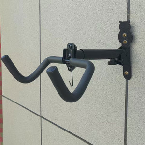Support mural pliable et réglable en acier renforcé pour vélo, avec crochet de rangement, options de base couleur OEM pour VTT et vélos de route - Product Image 3
