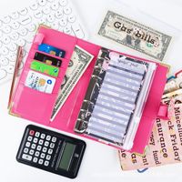 A6 PU Ringbuch-Notizbuch Originalität Budgetplaner Agenda Bargeldaufbewahrung Schnallen-Zählbuch Kindergeschenke