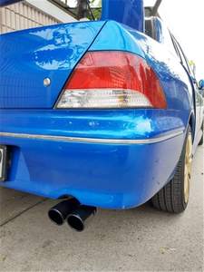 Tuyau d'échappement de voiture en acier inoxydable Offres Spéciales, ligne transversale, double rangée, gorge de queue incurvée, silencieux droit - Product Image 3