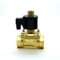 Vanne solénoïde en laiton Hoyan PU-50K 2 pouces normalement ouverte 2 voies pour gaz/eau/huile/air AC/DC