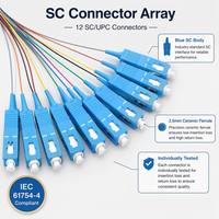 Kabel Patch Fiber Optik Model Grosir 12 Core 09mm Pigtail SC/UPC Data Room SC Interface Bundle Cina