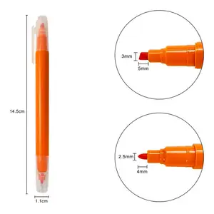 KHY Free – bâton de surligneurs DIY pour ensemble scolaire, Double tête Pastel Double face ligne surligneur stylo marqueur