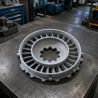 Disques de turbine forgés sur mesure de précision OEM avec pales moulées et engrenages coniques hélicoïdaux