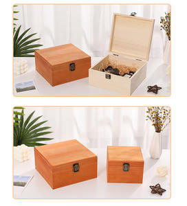 Lockable Natural Retro Stain Color Desktop <strong>Storage</strong> Wedding Gift <strong>Wooden</strong> Packing <strong>Box</strong> - Product Image 3