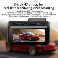Caméra de tableau de bord 4K à double objectif, enregistreur de voiture avant/arrière 3 pouces, 4K+1080P WDR, certifiée ROHS, contrôle par application, GPS/WiFi pour voiture/taxi