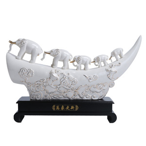 Statue d'éléphant en céramique Art Déco, décoration d'intérieur pour Thanksgiving - Product Image 5