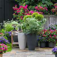 Grand pot de fleurs en plastique pour décoration intérieure/extérieure, design classique, pot de plantation pour jardin