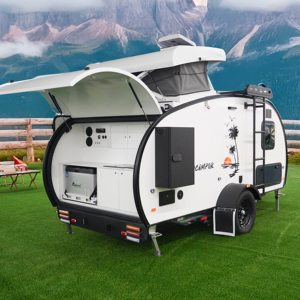 Nuevo diseño personalizado todoterreno lágrima Mini <span class=keywords><strong>Camper</strong></span> remolque portátil para viajes al aire libre remolque deslizable de fibra de vidrio expandido - Product Image 3