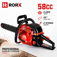 Tronçonneuse à essence 58CC 2.4KW, 18/20/22 pouces, 2 temps, haute puissance, professionnelle, pour la coupe du bois et des arbres, OEM, directement de l'usine