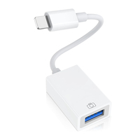 Cable Adaptador OTG de Cámara Lightning Macho a USB 3.0 Hembra de Alta Compatibilidad para Sincronización de Datos para iPhone
