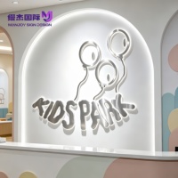 Enseigne lumineuse LED 3D en acier inoxydable avec halo rétroéclairé, logo mural personnalisé, décoration commerciale pour entreprises, transformateur inclus