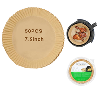 Vente en gros de friteuse à air jetable en silicone de 7.9 pouces, outil de cuisson en papier parchemin, passe au lave-vaisselle et au four pour des résultats parfaitement croustillants