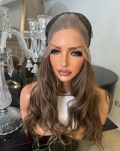 Perruque en <span class=keywords><strong>cheveux</strong></span> humains vierges de qualité juive, densité 150% |   100% Vierge Non Traitée Un Seul Donneur |   <span class=keywords><strong>Cheveux</strong></span> longs brun ombré avec dentelle suisse à l'avant - Product Image 3