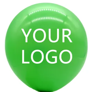 Balon Lateks Logo Cetak Iklan Warna-warni Kustom Pabrikan Balon Globos Personalisasi