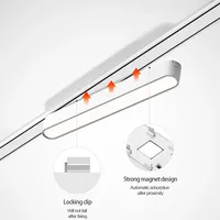 Projecteur LED sur rail magnétique moderne série UT-Pro, éclairage sur rail intelligent Tuya Zigbee, intensité variable, ultra-mince, double tension