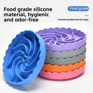 OEM ODM 100% BPA Silicone Puzzle <b>Slow</b> <b>Feeder</b> for Dogs Swirl Designed Anti-Reflux Bowl Eco-Friendly Pet Bowl for Easy Eating - Product Image 3