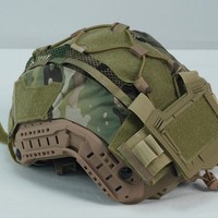 Housse de protection pour visière de casque tactique FAST en nylon 500D camouflage, avec compartiment pour batterie et sac de rangement, pour le transport transfrontalier