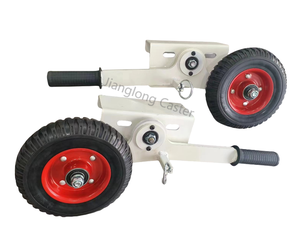 Kit de <span class=keywords><strong>roulettes</strong></span> élévatrices en caoutchouc solide de 8 pouces Roues mobiles auxiliaires de <span class=keywords><strong>but</strong></span> de football pour buts de football mobiles et supports de tuyaux lourds - Product Image 2