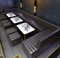 Collection de banquettes VIP, ensemble de sièges incurvés contemporains pour bar et boîte de nuit