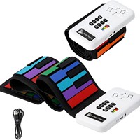 49-Key Roll Flexible Portable Foldable Plastic Children Electronic Piano Colorful Digital Lightweight Silicone Hand-Rolled Piano