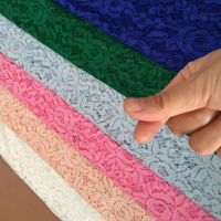 Tissu en dentelle florale extensible en nylon et élasthanne, tissu en dentelle élastique pour hauts, robes, maillots de bain pour enfants, costumes de danse, vêtements pour femmes