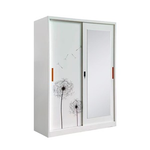Armoire à 3 portes en acier à motifs de tiroirs <span class=keywords><strong>avec</strong></span> miroir au design personnalisé - Product Image 4