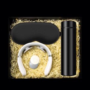 Ensemble de tasses isothermes blanches avec logo personnalisé, avec fonction de massage du cou et de la colonne cervicale et masque pour les yeux, pour cadeau promotionnel féminin - Product Image 5