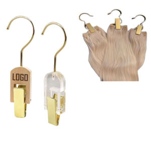 Grossiste <span class=keywords><strong>Cintre</strong></span> en Bois Polyvalent avec Logo Personnalisé pour Perruques et Extensions Capillaires - Product Image 1