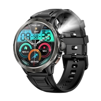 Reloj Deportivo Inteligente con Monitor de Actividad, Resistente al Agua IPX8 3ATM, con Linterna, Frecuencia Cardíaca, Oxígeno en Sangre, GPS, Brújula