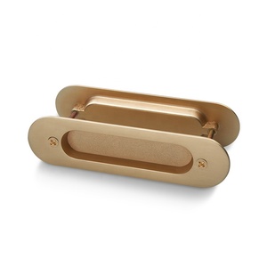 YONFIA-tirador de puerta de zinc, dorado, negro, níquel, para puerta corredera, empotrado, para puerta de madera deslizante, 3676RTS - Product Image 1