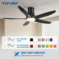Ventilateur de plafond encastré BLDC 46-56 pouces avec pales en ABS pour villas, salles à manger, restaurants et écoles – Fabrication OEM/ODM