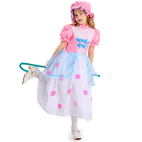Costume de Jeu de Rôle Princesse Rose à Pois XJHalloween, Costume de Bergeresse