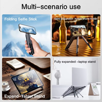 Nouveau support de produits technologiques créatifs, support pour ordinateur portable, 5 en 1, universel, rotation à 360°, en alliage d'aluminium E05, magnétique, pour bureau, voyage