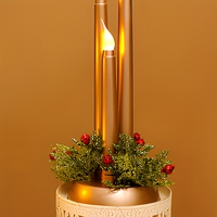 Lampe de chevet de Noël MSBN, bougie LED décorative, ornement de table pour cheminée, étagère, cadeau