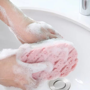 Modern Three-Layer Oval Bath Brush with Three-Color Scrubbing Sponge for Bathroom Household Products - Product Image 6